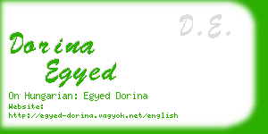 dorina egyed business card